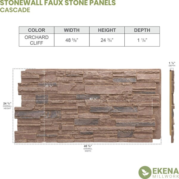 Cascade Stacked Stone, StoneWall Faux Stone Siding Panel